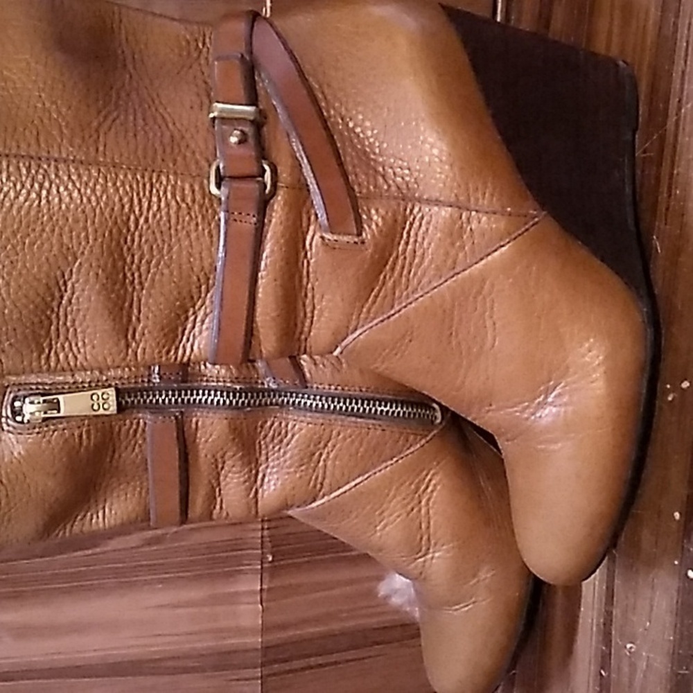 Coach Dorothy leather wedge boots 👢 6.5B - Picture 2 of 8